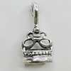 Pendant, Zinc Alloy Jewelry Findings, 12x23mm, Sold by Bag