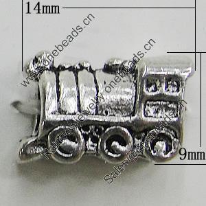 Beads, Zinc Alloy Jewelry Findings, 14x9mm, Sold by Bag
