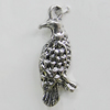 Pendant, Zinc Alloy Jewelry Findings, Bird 7x24mm, Sold by Bag