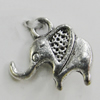 Pendant, Zinc Alloy Jewelry Findings, Elephant 13x12mm, Sold by Bag