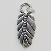 Pendant, Zinc Alloy Jewelry Findings, Leaf 7x16mm, Sold by Bag