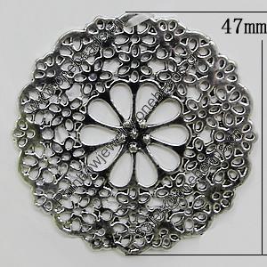 Pendant, Zinc Alloy Jewelry Findings, 47mm, Sold by Bag