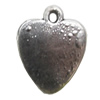 Pendant, Zinc Alloy Jewelry Findings, Heart 13x18mm, Sold by Bag