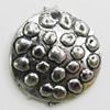 Pendant, Zinc Alloy Jewelry Findings, Flat Round 15mm, Sold by Bag