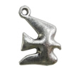 Pendant, Zinc Alloy Jewelry Findings, Bird 13x18mm, Sold by Bag