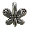 Pendant, Zinc Alloy Jewelry Findings, Butterfly 13x14mm, Sold by Bag