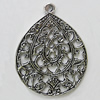 Pendant, Zinc Alloy Jewelry Findings, Teardrop 28x35mm, Sold by Bag