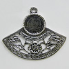 Pendant, Zinc Alloy Jewelry Findings, Sector 35x30mm, Sold by Bag