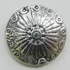 Pendant, Zinc Alloy Jewelry Findings, Flat Round 17mm, Sold by Bag