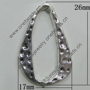 Pendant, Zinc Alloy Jewelry Findings, Nugget 17x26mm, Sold by Bag