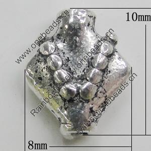 Beads, Zinc Alloy Jewelry Findings, 8x10mm, Sold by Bag