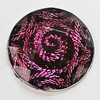 Acrylic Cabochons With Hole, Faceted Flat Round 8mm, Sold by Bag