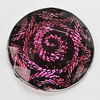 Acrylic Cabochons With Hole, Faceted Flat Round 10mm, Sold by Bag