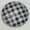 Acrylic Cabochons With Hole, Faceted Flat Round 8mm, Sold by Bag