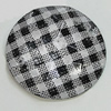 Acrylic Cabochons With Hole, Faceted Flat Round 10mm, Sold by Bag