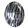 Acrylic Cabochons With Hole, Faceted Flat Oval 8x10mm, Sold by Bag