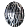 Acrylic Cabochons With Hole, Faceted Flat Oval 10x14mm, Sold by Bag