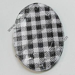 Acrylic Cabochons With Hole, Faceted Flat Oval 8x10mm, Sold by Bag