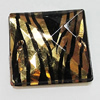 Acrylic Cabochons With Hole, Faceted Square 17mm, Sold by Bag