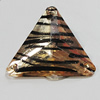 Acrylic Cabochons With Hole, Faceted Triangle 14mm, Sold by Bag