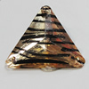 Acrylic Cabochons With Hole, Faceted Triangle 16mm, Sold by Bag