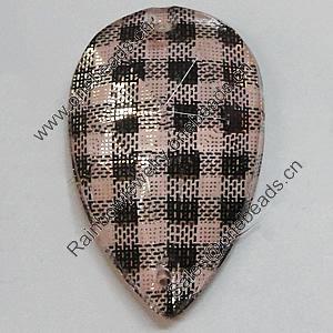 Acrylic Cabochons With Hole, Faceted Teardrop 10x14mm, Sold by Bag