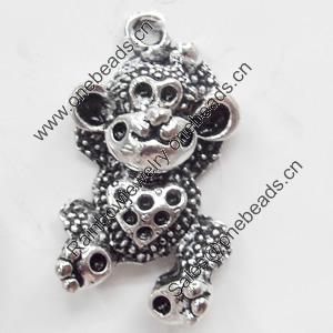 Pendant, Zinc Alloy Jewelry Findings, 16x28mm, Sold by Bag  