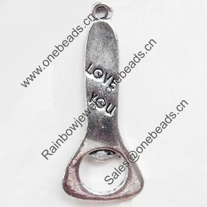 Pendant, Zinc Alloy Jewelry Findings, 17x40mm, Sold by Bag  