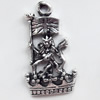 Pendant, Zinc Alloy Jewelry Findings, 15x26mm, Sold by Bag  