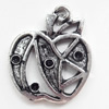 Pendant, Zinc Alloy Jewelry Findings, Apple, 20x23mm, Sold by Bag  