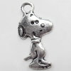 Pendant, Zinc Alloy Jewelry Findings, Dog, 15x28mm, Sold by Bag  