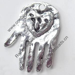 Pendant, Zinc Alloy Jewelry Findings, 18x25mm, Sold by Bag  