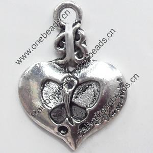 Pendant, Zinc Alloy Jewelry Findings, 15x21mm, Sold by Bag  