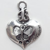 Pendant, Zinc Alloy Jewelry Findings, 15x21mm, Sold by Bag  