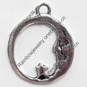 Pendant, Zinc Alloy Jewelry Findings, 17x20mm, Sold by Bag  