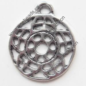 Pendant, Zinc Alloy Jewelry Findings, 16x19mm, Sold by Bag