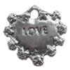 Pendant, Zinc Alloy Jewelry Findings, 16x15mm, Sold by Bag  