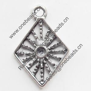 Pendant, Zinc Alloy Jewelry Findings, 12x18mm, Sold by Bag  