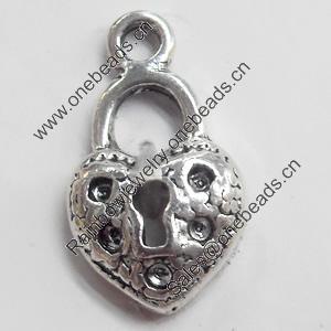 Pendant, Zinc Alloy Jewelry Findings, 9x17mm, Sold by Bag  