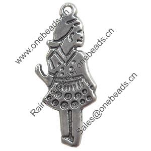 Pendant, Zinc Alloy Jewelry Findings, 10x25mm, Sold by Bag  