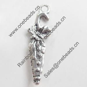 Pendant, Zinc Alloy Jewelry Findings, Umbrella, 6x24mm, Sold by Bag  