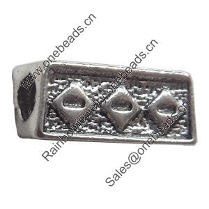 Beads, Zinc Alloy Jewelry Findings, 15x7mm, Sold by Bag  