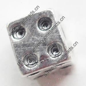 European Style Beads Zinc Alloy Jewelry Findings, 7x8mm, Sold by Bag