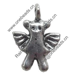 Pendant, Zinc Alloy Jewelry Findings, 11x16mm, Sold by Bag  