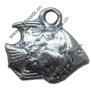 Pendant, Zinc Alloy Jewelry Findings, 13x12mm, Sold by Bag  