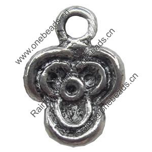 Pendant, Zinc Alloy Jewelry Findings, 10x14mm, Sold by Bag  