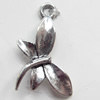 Pendant, Zinc Alloy Jewelry Findings, 23x13mm, Sold by Bag  