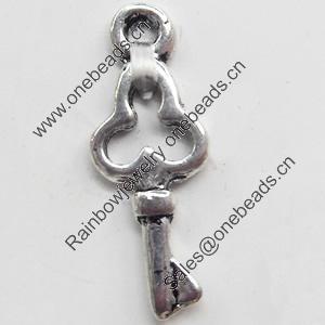 Pendant, Zinc Alloy Jewelry Findings, 6x16mm, Sold by Bag  