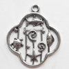 Pendant, Zinc Alloy Jewelry Findings, 22x25mm, Sold by Bag  