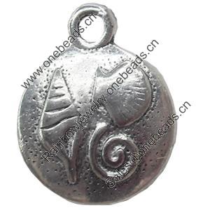 Pendant, Zinc Alloy Jewelry Findings, 19x25mm, Sold by Bag  